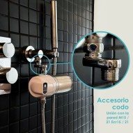 codo instalado en el Filtro de ducha Alkanatur recambiable 50.000L