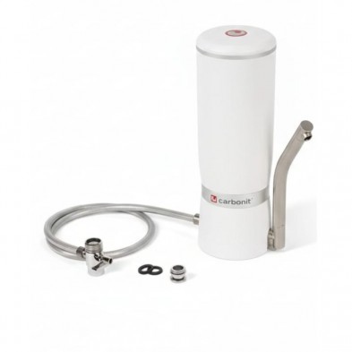 Filtro de agua blanco Basic para encimera Sanuno Grande con grifo y roscas M24 y M22