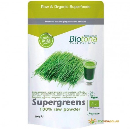 Supergreens raw powder - Biotona