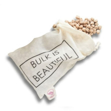 Bolsa de algodón orgánico Bulk is Beautiful Bag Again con garbanzos blancos