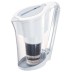 Jarra Alkaplus: transparente con sistema negro, filtra impurezas para agua limpia.