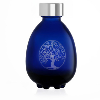 Botella de vidrio Egg of Life árbol de la vida Vitbot en láser con tapón de acero