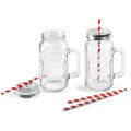 Set jarras Mix&Go Lacor con las 4 pajitas y sus tapas