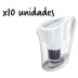 Pack 10 unidades de la jarra con filtro alcalina alkaplus Ace bio+ Waters