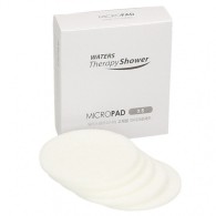 Packaging del pack ahorro de 5 almohadillas MicroPAD ducha terapéutica Waters