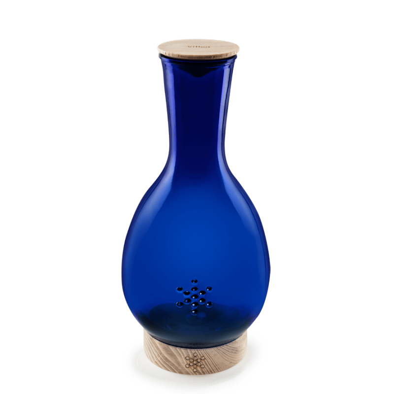 Jarra fruit of life con base y tapon de madera