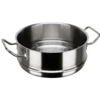 Accesorio de recambio de acero inoxidable para cocinar al vapor, con asas y base perforada 24 centimetros de diámetro.
