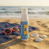 Protector solar natural SPF 50 fluido Biocenter 100 ml en la playa