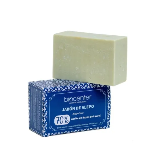 Jabón de Alepo natural Biocenter 70% aceite de bayas de laurel 150 g