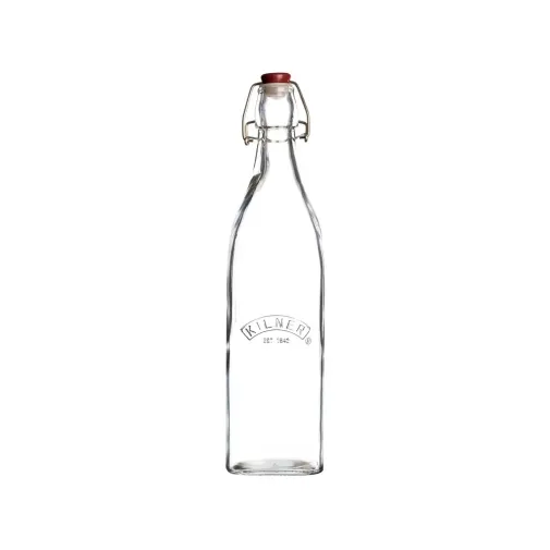 Botella de Vidrio Clip Top Cuadrada 550 ml Kilner