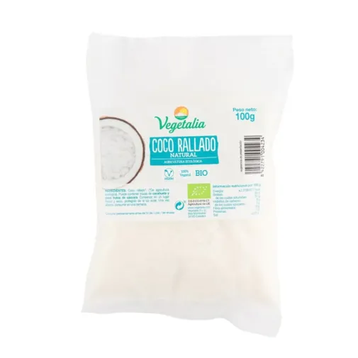 Nuevo empaque para el Coco rallado Bio ecológico Vegetalia 100 g