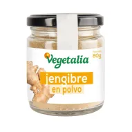 Jengibre en polvo bio Vegetalia 80 g en bote de vidrio