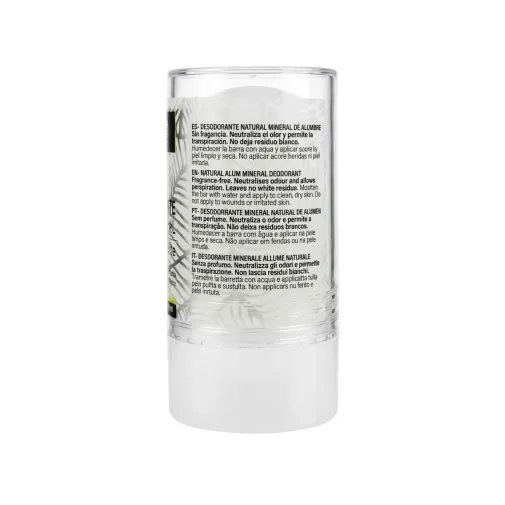 leyenda trasera informativa del producto Desodorante de alumbre en stick 120 g Laboratorio Sys