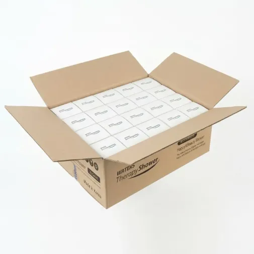 caja abierta de 20 filtros de ducha therapy shower de waters