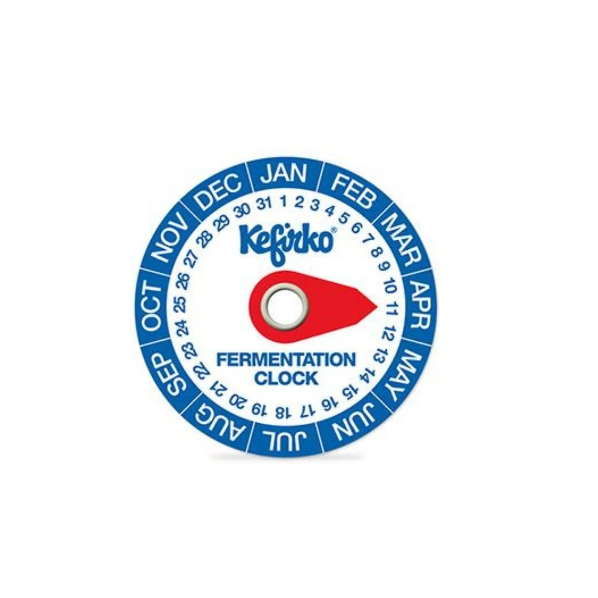 Reloj de fermentación de Kefirko para marcar el día de inicio en la tapa