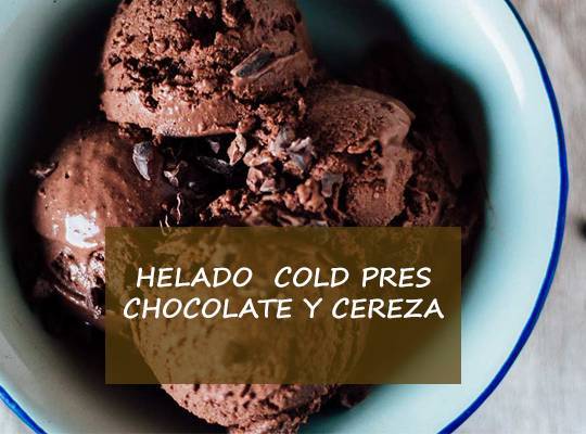 Helado Cold Press de Chocolate y Cereza