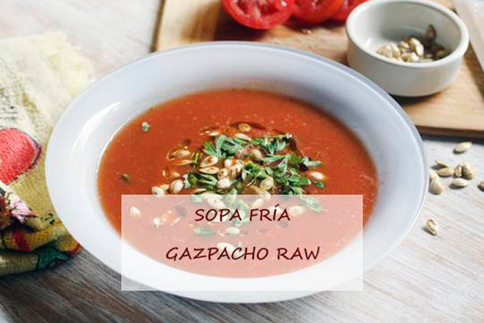 Receta de sopa fría de Gazpacho Raw