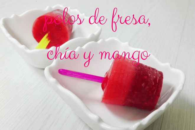 polos de fresa,chía y mango