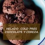 Helado cold press chocolate y cereza