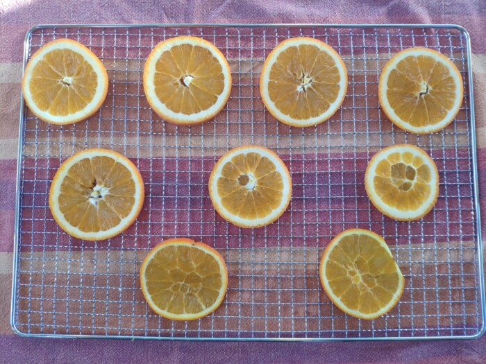 Naranjas listas para deshidratar