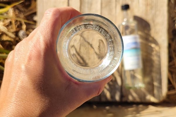 vaso de agua de vidrio de borosilicato