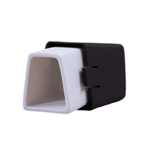 Filtro cerámico con boquilla protectora inocua para el guiado de salida.